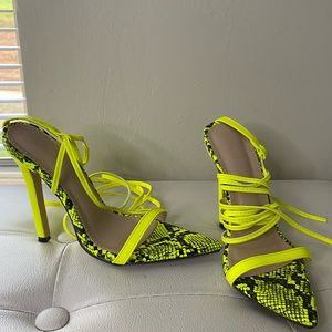 Strappy Lime Green Heel